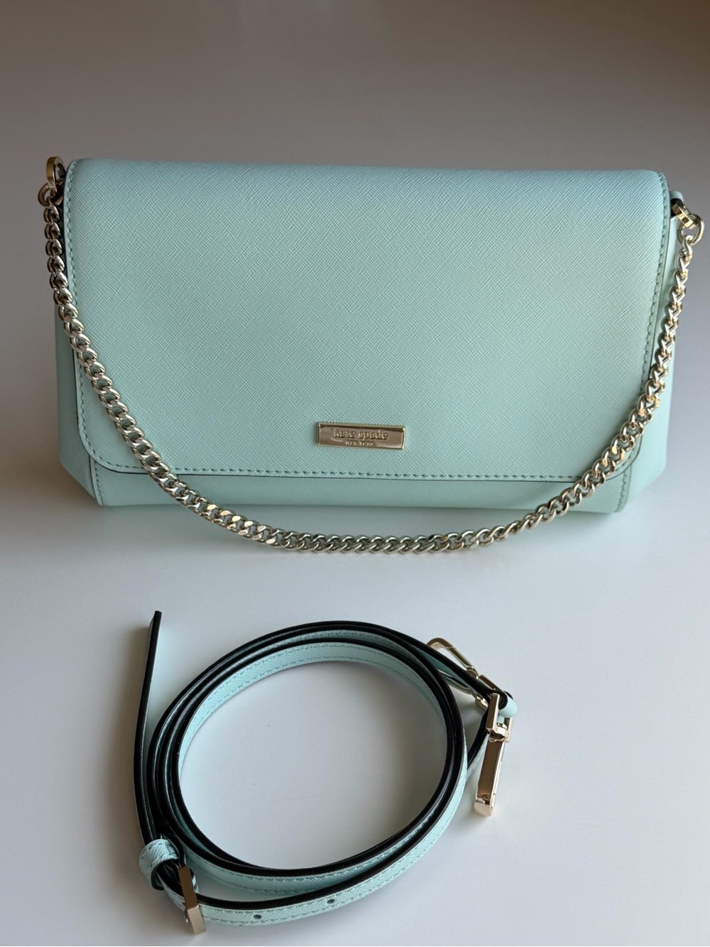 Kate Spade Laurel Way Greer 3-Way Convertible Crossbody Clutch Mint